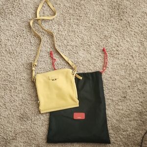 Ecco Mustard Crossbody Bag With Holding Bag New With Out Tag